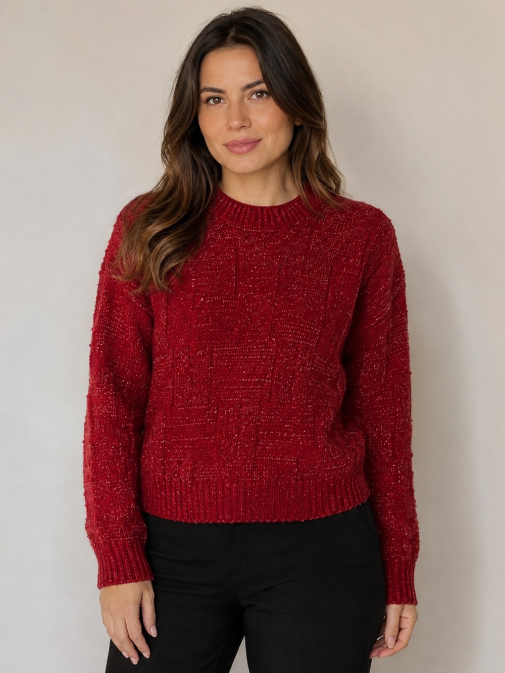 Weatherproof Vintage sweater knit crewneck long sleeve cozy fall winter - XL